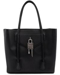Givenchy - Medium Antigona Soft Lock Padlock-Detail Tote Bag - Lyst