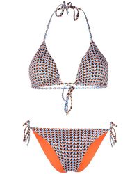 Fisico - Geometric-pattern Triangle-cup Bikini - Lyst