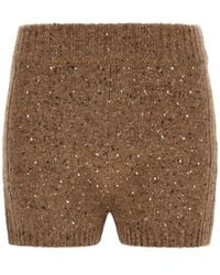 Pinko - Gerippte Shorts mit Verzierung - Lyst