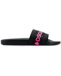 DSquared² Claquettes à logo - Noir