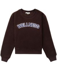 Sporty & Rich - Slogan-Patch Fleece Jumper - Lyst