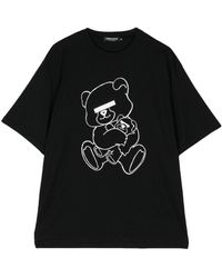 Undercover - Bear-print cotton T-shirt - Lyst