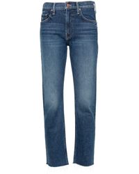 Mother - Ride Mid-rise Straight-leg Jeans - Lyst