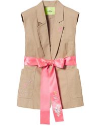 Twinset - Blazer Sans Manches À Taille Ceinturée - Lyst