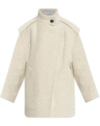 IRO - Asymmetric-Closure Wool-Blend Oversized Coat - Lyst