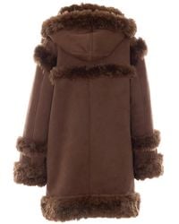 Vegancode - Reversible Faux-Fur-Trim Coat - Lyst