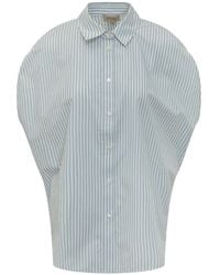 Woolrich - Gestreept Blouse Met Knopen - Lyst