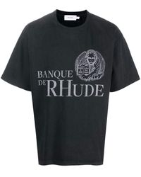 Rhude - T-shirt Baque De con stampa grafica - Lyst