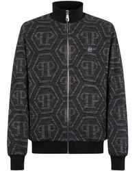 Philipp Plein - Monogram-Jacquard Tracksuit Jacket - Lyst