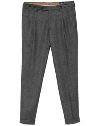 Berwich - Barber Herringbone-Pattern Wool Trousers - Lyst