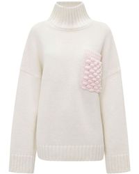 JW Anderson - Popcorn Patch Pocket Turtleneck Jumper - Lyst