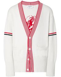Thom Browne - Rwb Armband Lobster Jersey Cardigan - Lyst
