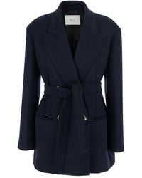 Tela - Belted Double-Breasted Blazer - Lyst
