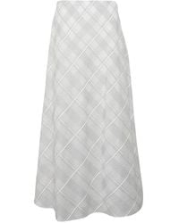 Rag & Bone - Wren Plaid-Print Maxi Skirt - Lyst