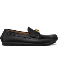 Versace - La Medusa Leather Driver Shoes - Lyst