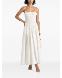 Manière De Voir - Elva Smocked-Waist Cotton Maxi Dress - Lyst
