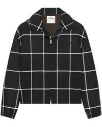 Courreges - Checked-Pattern Bomber Jacket - Lyst