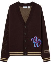 Off-White c/o Virgil Abloh - Cardigan College Varsity En Maille - Lyst