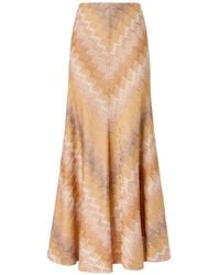 Missoni - Chevron-Pattern Maxi Skirt - Lyst