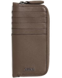 ZEGNA - Cartera con cremallera en el contorno - Lyst