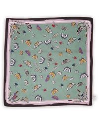 Furla - Tortona Butterfly-Print Border-Detail Scarf - Lyst