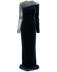 Jean Louis Sabaji - Crystal-Embellished Asymmetric Gown - Lyst