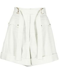 Acler - Belted High-waisted Shorts - Lyst