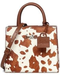 MC2 Saint Barth - Mini Shop Cow-Print Leather Tote Bag - Lyst