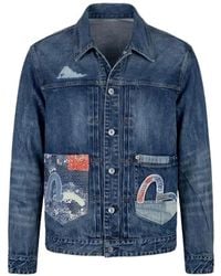 Evisu - Boro Seagull Denim Jack Met Seagull-Patch - Lyst