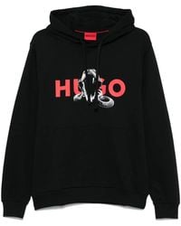 HUGO - Hoodie À Imprimé Animalier - Lyst