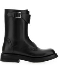 McQueen - Zip-Front Buckled Ankle Boots - Lyst