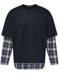 Comme des Garçons - Layered Check-Pattern T-Shirt - Lyst