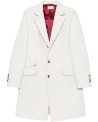 Brunello Cucinelli - Cappotto Con Applicazione - Lyst