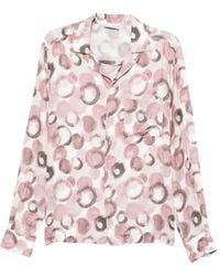 Tagliatore - Circle-Print Long-Sleeve Shirt - Lyst