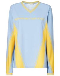 Fendi - Sagg Napoli Graphic-Print V-Neck T-Shirt - Lyst