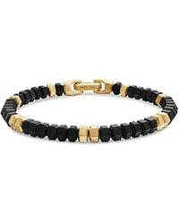 David Yurman - 18Kt Hex Bead Gelbgoldarmband 6Mm - Lyst