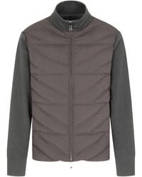 Emporio Armani - キルティングパネル パデッドジャケット - Lyst