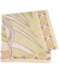 La DoubleJ - Tulip Placée Fringed Scarf - Lyst
