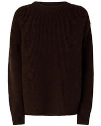 Pinko - Ribbed-Knit Wool Sweater - Lyst
