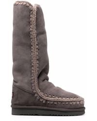 Mou - Stiefel Mit Logo-Patch - Lyst