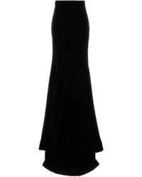 Costarellos - Laudrie Velvet Fishtail Maxi Skirt - Lyst