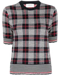 Thom Browne - Check-pattern Knit Top - Lyst