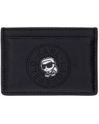 KARL LAGERFELD - Ikonik Perforated Card Holder - Lyst