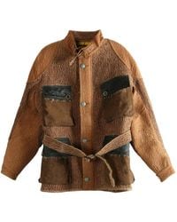 Commun's - Belted Patchwork Jacket - Lyst