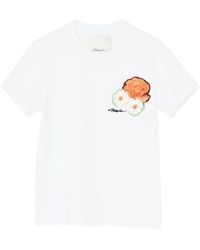3.1 Phillip Lim - Logo-Embroidered T-Shirt - Lyst