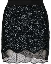 Zadig & Voltaire - Justicia Sequin-embellished Lace-trim Skirt - Lyst
