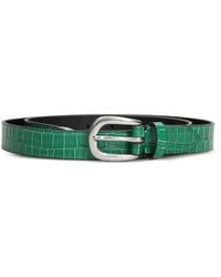 Paul Smith - Crocodile-Effect Leather Belt - Lyst