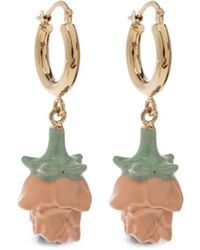 Marni - Rose-Pendant Hoop Earrings - Lyst