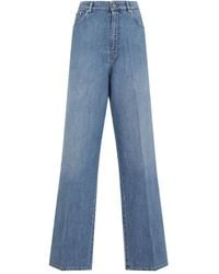 Miu Miu - Jeans mit Logo-Applikation - Lyst