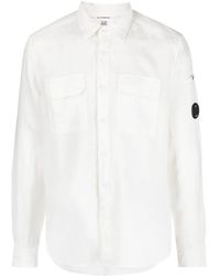 C.P. Company - Hemd Mit Logo-Patch - Lyst